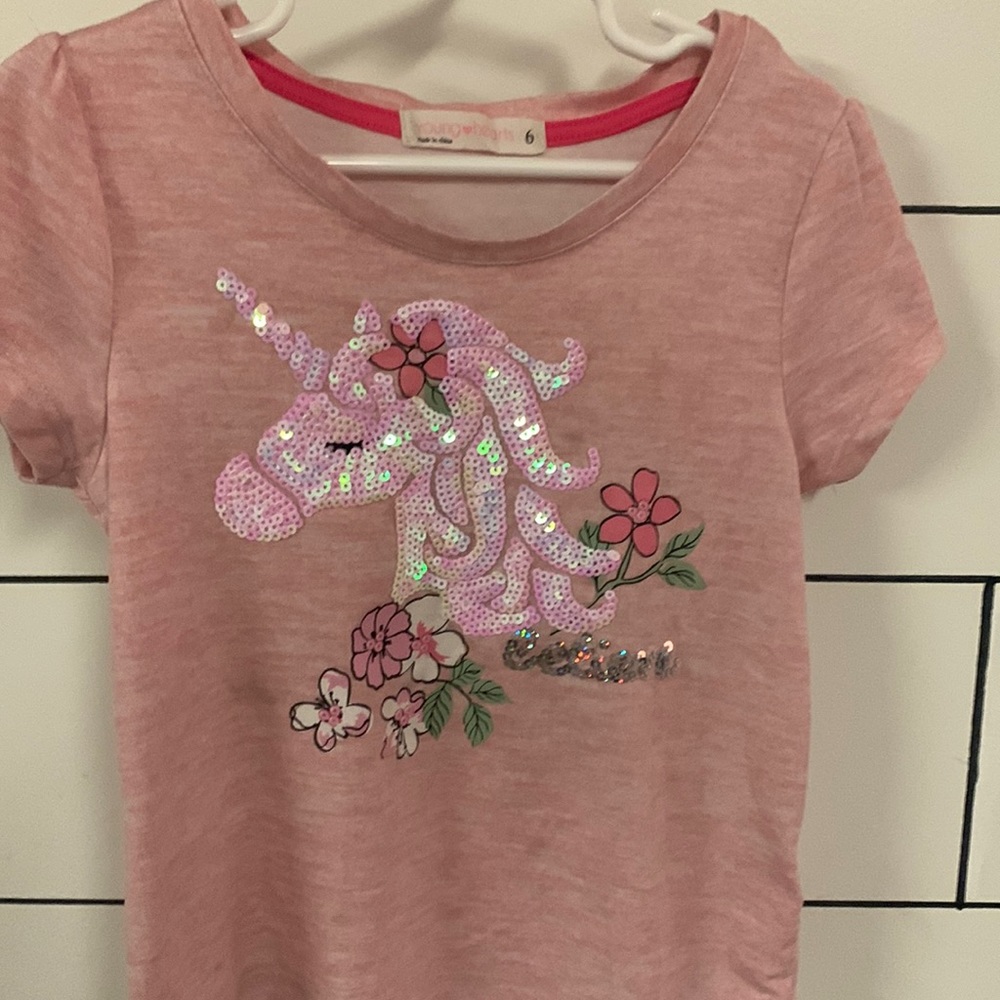 Sequined unicorn shirt
